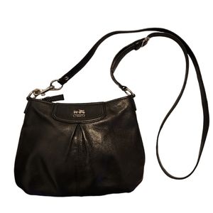 Coach crossbody purse, black leather